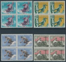 FL - 1955 - Sport II - Viererblock - postfrisch **