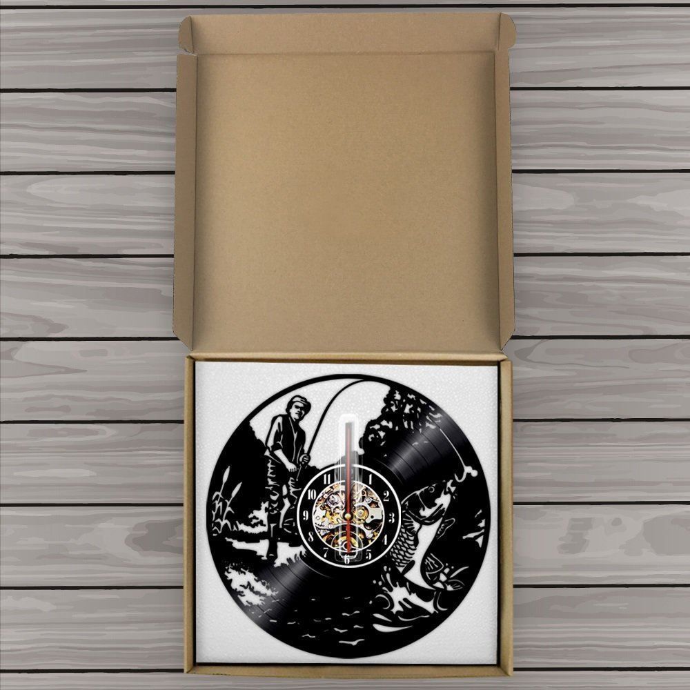 Orologi da terra & Orologi da parete: Fischer Schallplatten UHR  / NEU – Nuovo e nell'imballaggio originale da Arth venduto da 100i 3