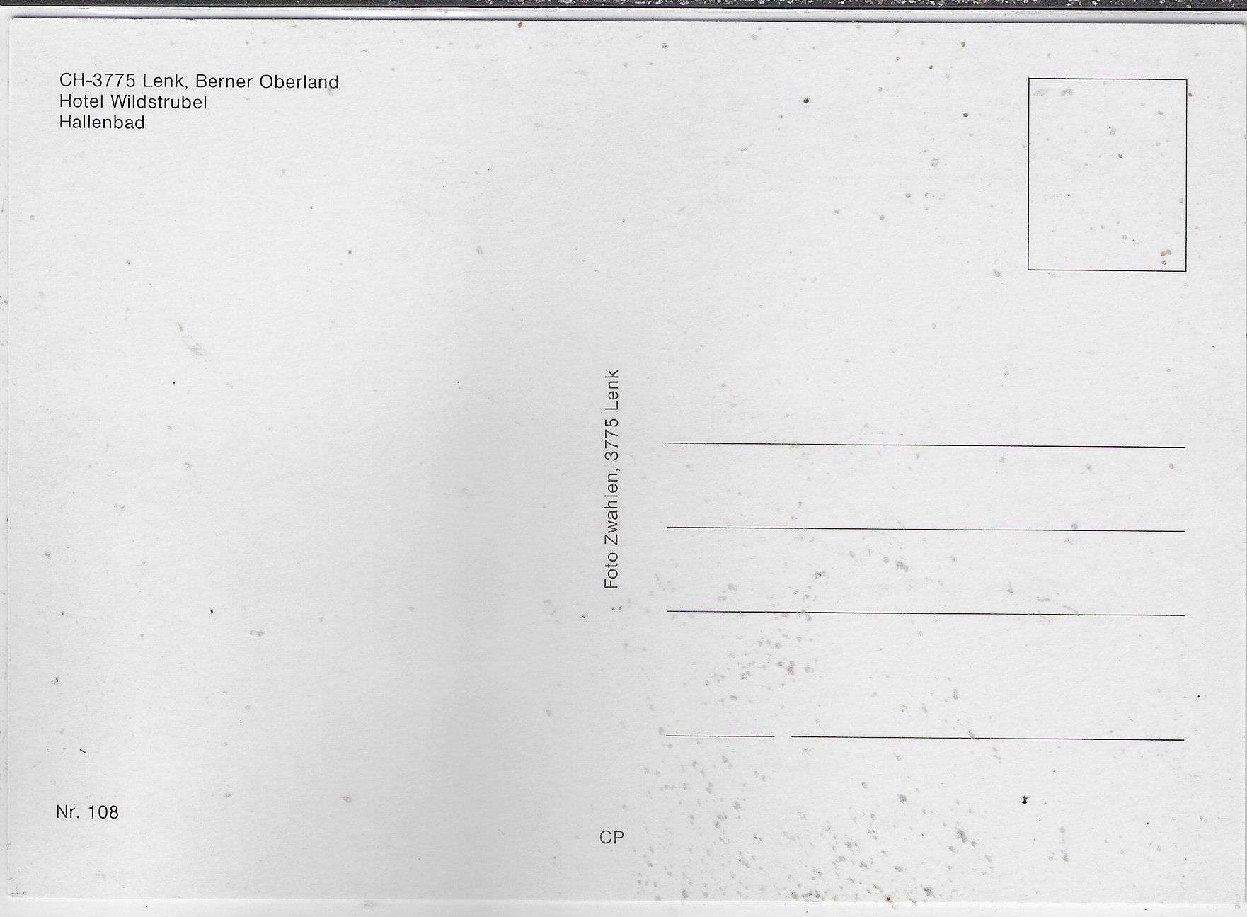 Cartoline postali: Lenk - Hotel Wildstrubel – Usato da Ettingen venduto da Kartenplanet 1