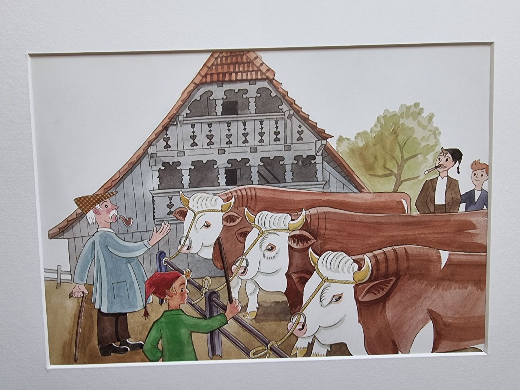 Poster & Bilder: DER BUEB VOM TRUEB BILD HINTER NEUWERTIGEM PASSEPARTOUT – Gebraucht aus Gersau von grafik-kunst