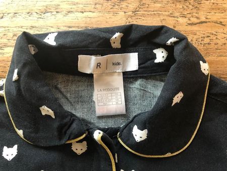 La Redoute_Kinder Bluse. Gold schwarz. 8 J, Gr. 128