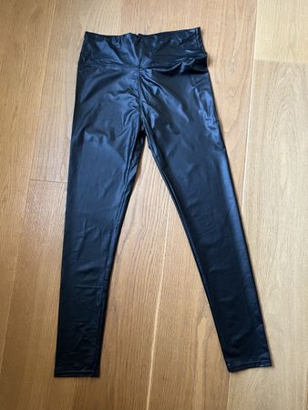 G&B Lederlook Leggings, Schwarz, Grösse XL, neu