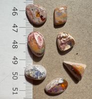 7 Cabochon  Opal   mit FEUER   für Schmuck     TOP - Angebot