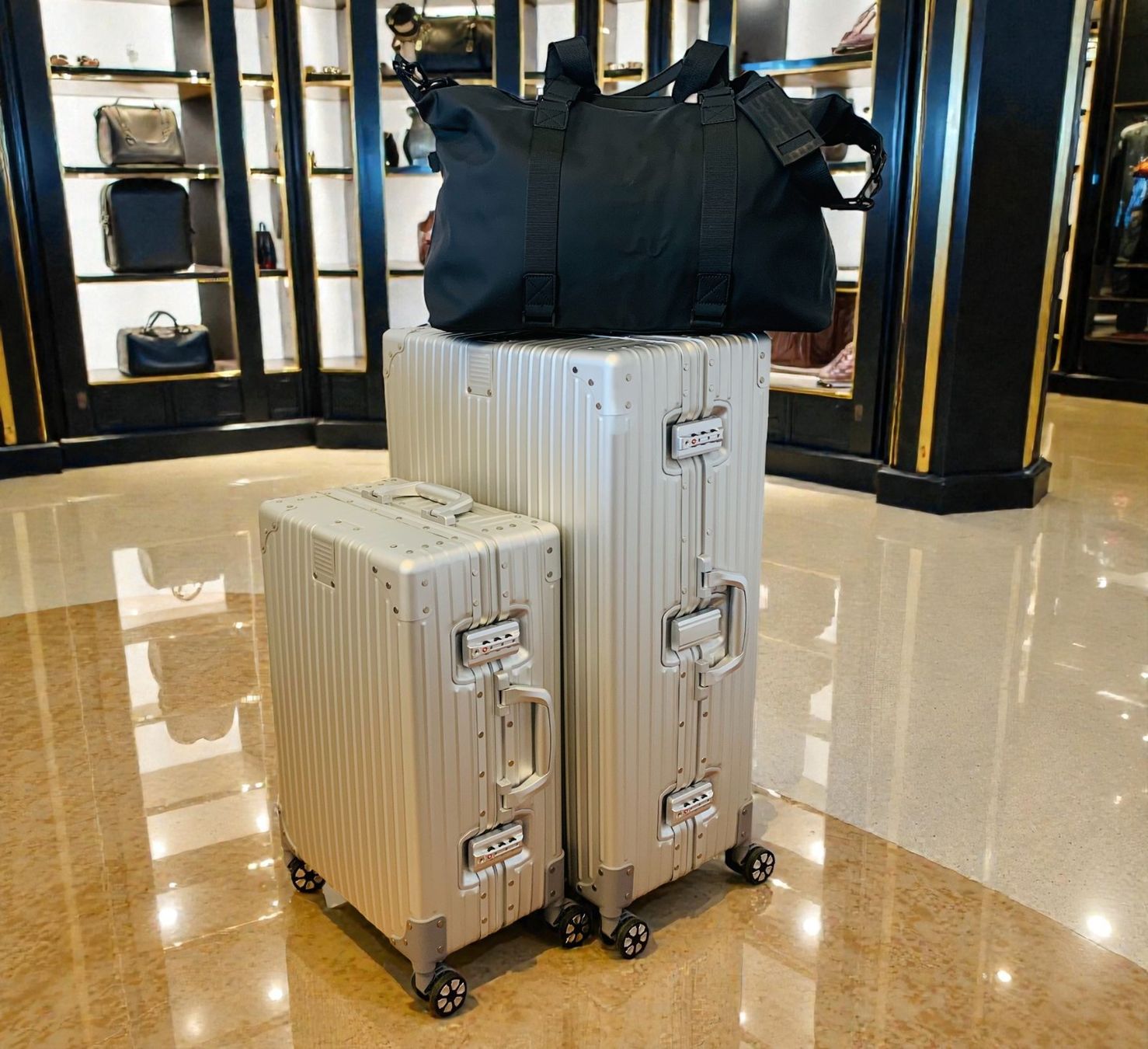 Valigie: 3er SET 100% Aluminium Reisekoffer Koffer Bundle NEU – Nuovo e nell'imballaggio originale da Bergdietikon venduto da shopAgent 4
