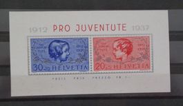 1937 Pro Juventute sonder Block ungest. Postfrisch**