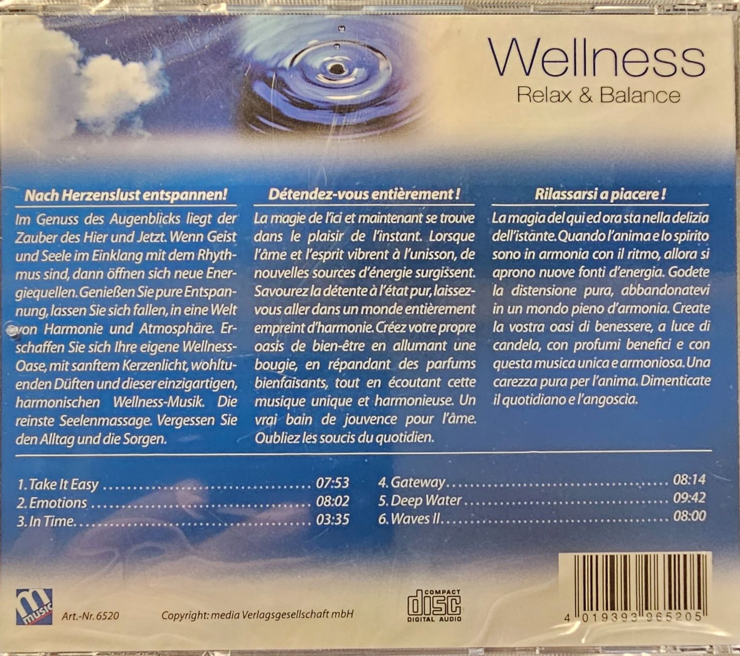 CDs: Wellness - Relax & Balance – Neu und originalverpackt aus Wahlen b. Laufen von Cg10 1