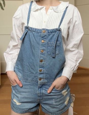 Jeans Latzhose Shorts