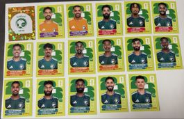 Panini WM 2026 - Saudi Arabien Set 17 Stk inkl Wappen