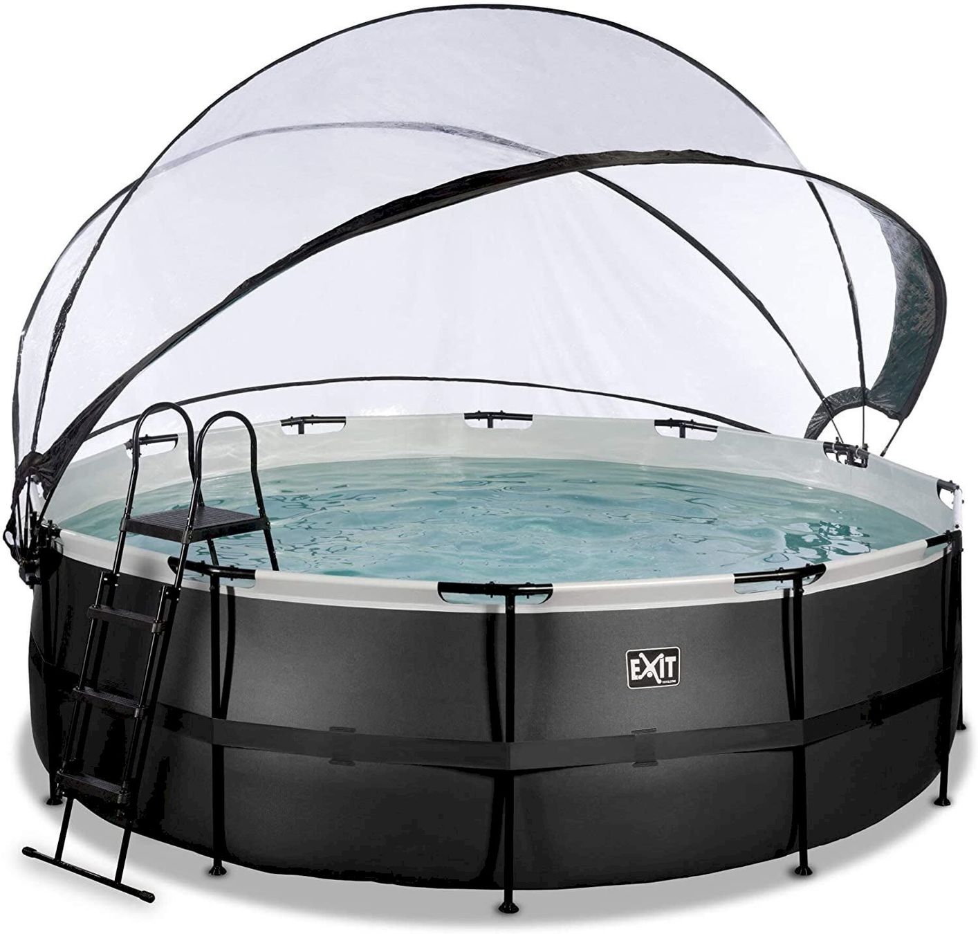 Schwimmbad: EXIT Black Leather Pool ø427x122cm – Neu und originalverpackt aus Bottighofen von zaap 1