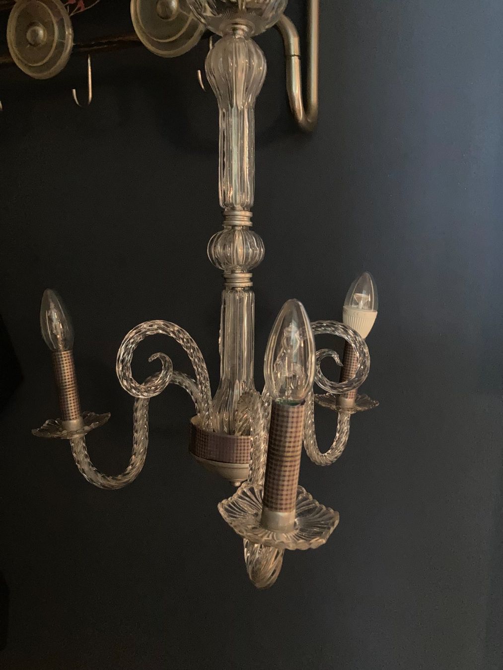 Lampadari & plafoniere: Vintage Glas Lüster Lampe, wunderschön – Usato da Zürich venduto da fransch17 1