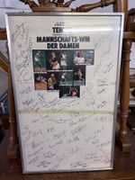 Tennis Plakat Federation Cup 1983 signiert in Bilderrahmen!