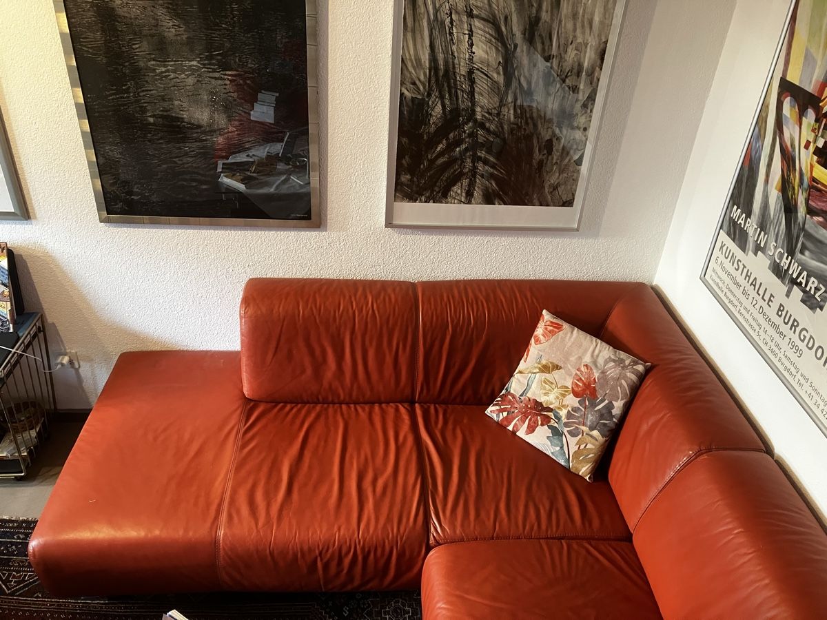 Divani: Ecksofa aus Handschuh weichem Leder – Usato da Grenchen venduto da Danimal72 2