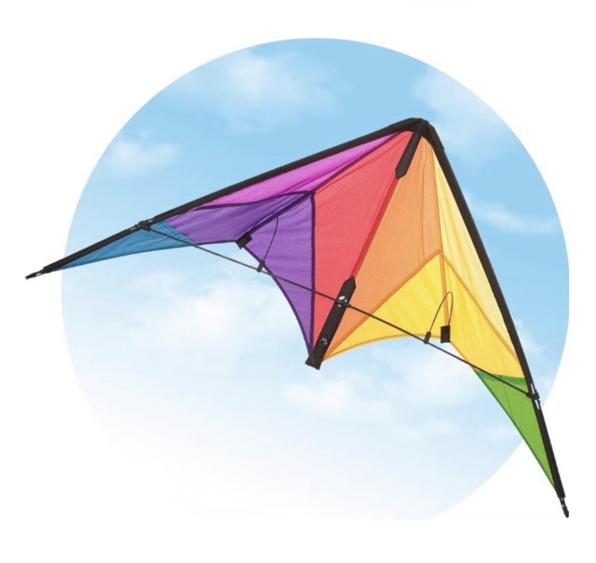 Kite: Ecoline Stunt Kite ´Trigger´ Rainbow – Neuf avec emballage d'origine à Wetzikon ZH par Tsteg