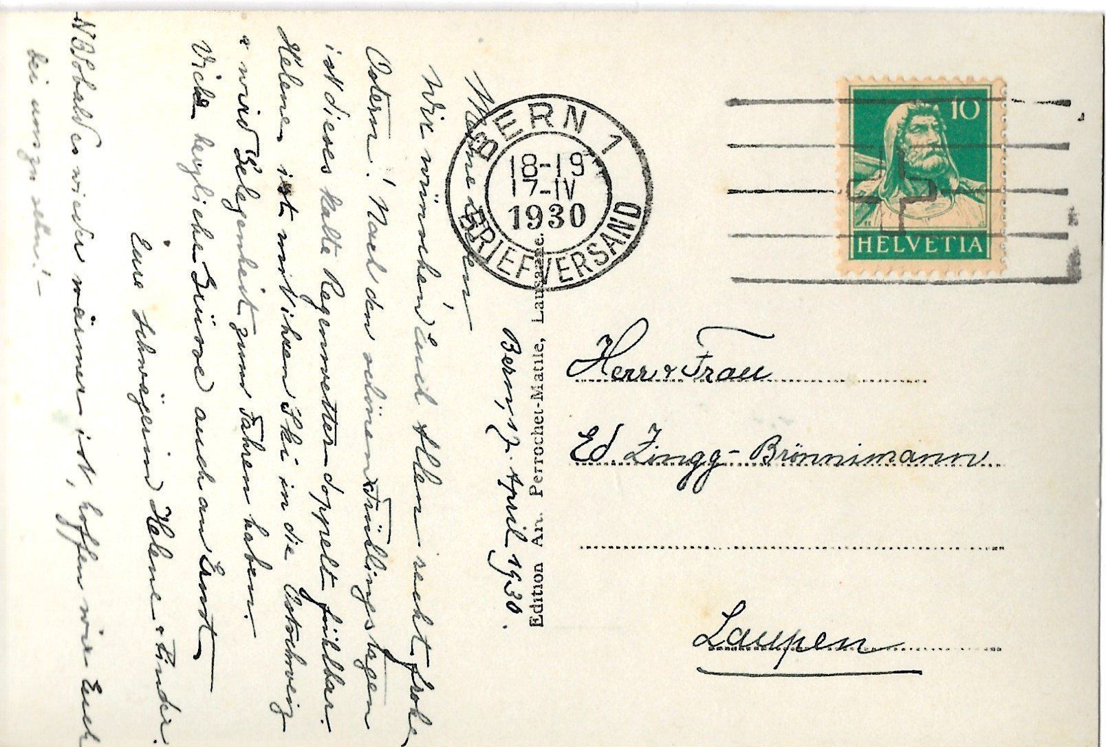 Cartes postales: Bern, 1930 – D'occasion à Frauenfeld par Merk52 1