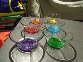Schälchen 6 Stück, verschiedene Bodenfarben