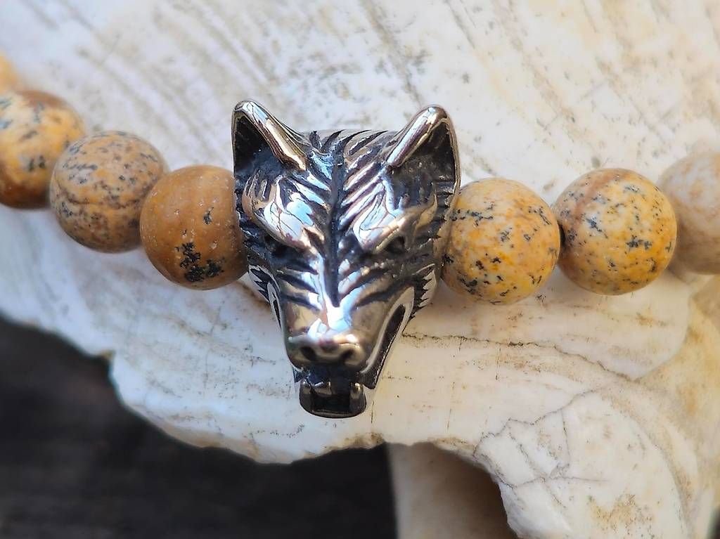 Catenine: Männer Edelstein Halskette Alejandro mit Wolfskopf – Nuovo e nell'imballaggio originale da Sulz AG venduto da Cacuzza 1