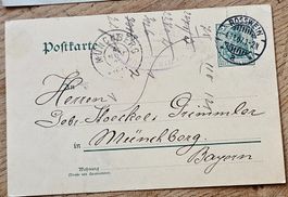 Dt. Reich Ganzsache Rosswin - Münchberg 1907