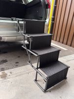 Hunderampe Hundetreppe klappbar 4 Stufen schwarz neu