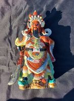 Chinesische Krieger Statue Porzelan