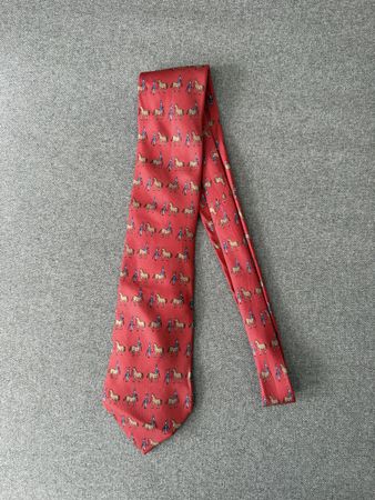 Cravate Hermès rouge