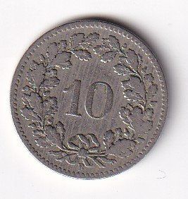Alle Münzen: 10 Rappen 1897 rar – Gebraucht aus Neuchâtel von karlpierrino 1