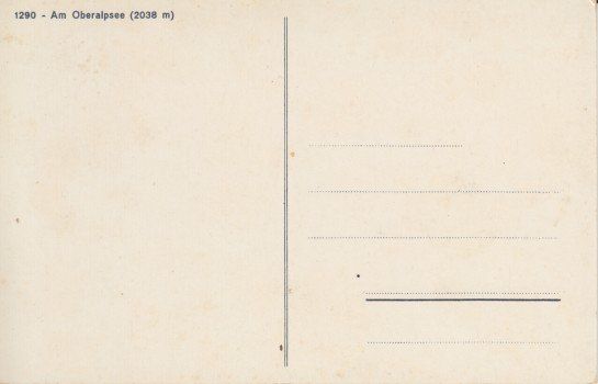 Cartoline postali: Oberalpsee – Nuovo (secondo la descrizione) da Zuerich venduto da OceanLinerPostcards 1