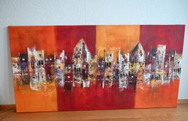 Wunderschönes signiertes Acryl-Bild, . ca. 50 mal 120 cm