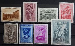 Belgien Kat. 506-513 * 1939 Kat. 35 Euro (Kopfstehende hat e