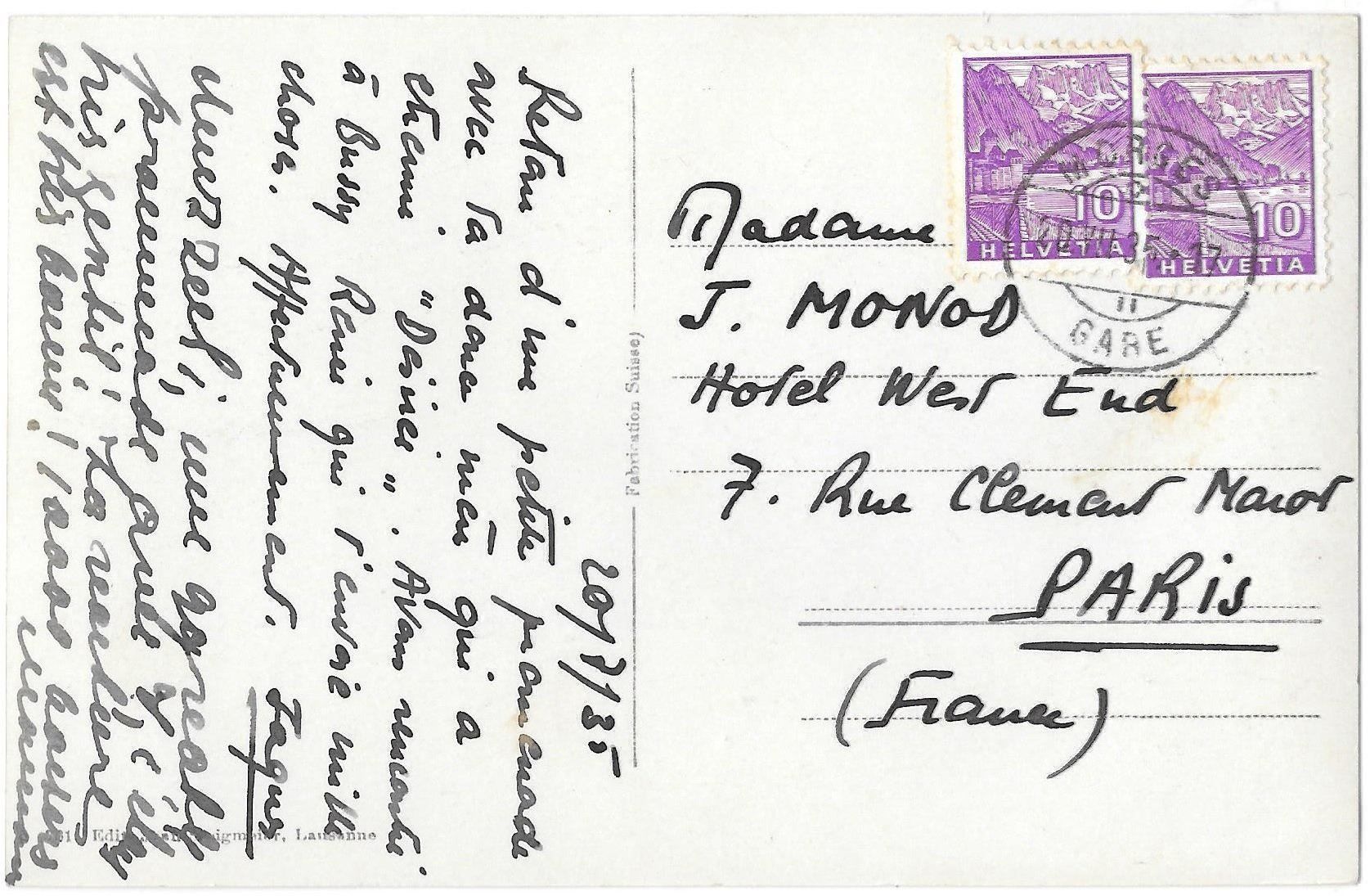 Cartoline postali: Bussy sur Morges Gesamtansicht – Usato da Olten venduto da clotaldi 1