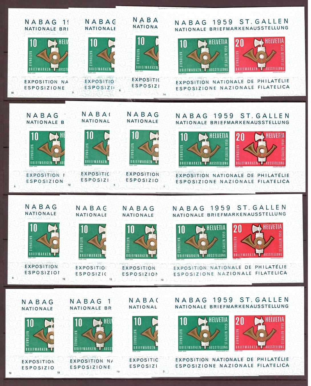 Tous les timbres: NABAG POSTFRISCH 16 STÜCK – Neuf (Voir description) à Dübendorf par Piero2