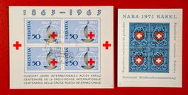 100 J. ROTES KREUZ W40 BLOCK 1963 NABA W45 BASEL 1971 ET NEU