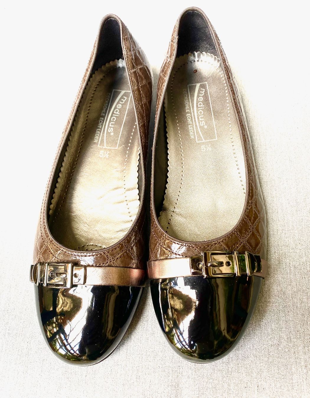 Damenschuhe: Medicus Damenschuhe , Gr.38 1/2  Lackleder, bequem – Gebraucht aus Uster von ros_pym8