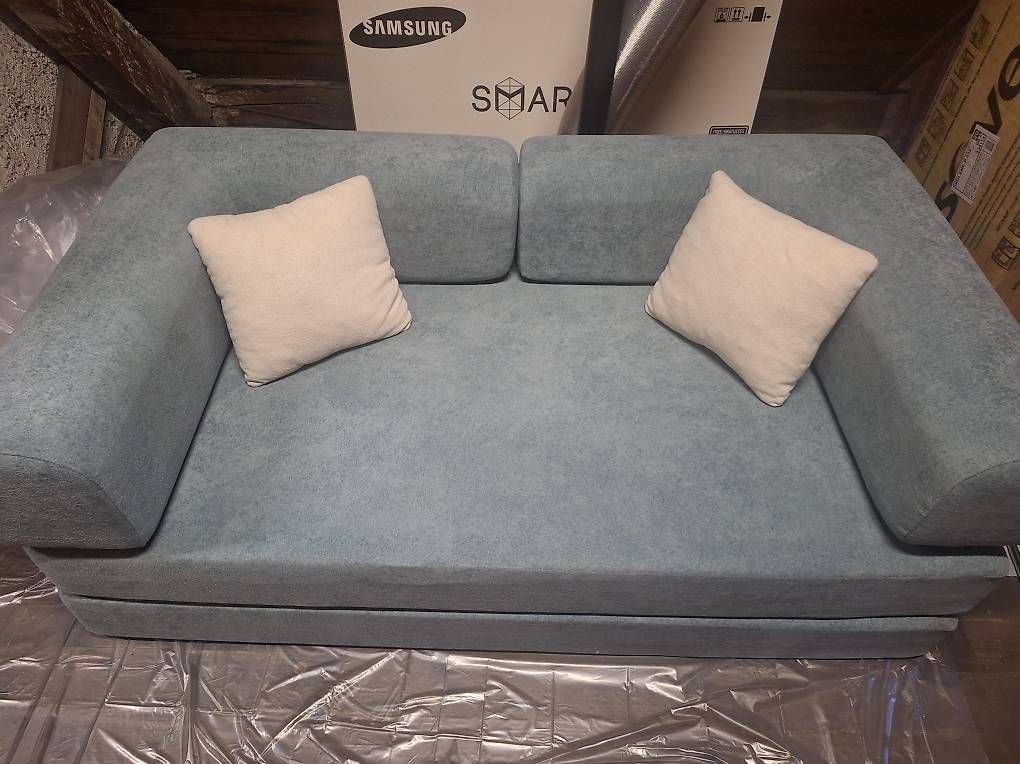 Divani: NEU! Schlafsofa (blau) – Nuovo e nell'imballaggio originale da Zürich venduto da Lynne5 1