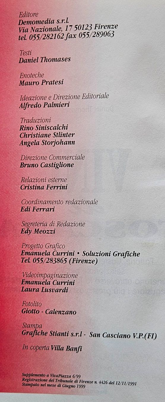 Bücher: Vini di Toscana (1999) – Gebraucht aus Küsnacht ZH von scholli58 2