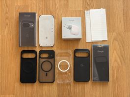 Google Pixel 9 256 GB Obsidian – inkl. Zubehörpaket