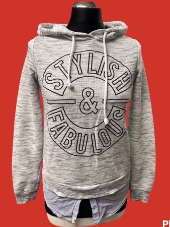 🤍Kapuzen Hoody mit Hemd Einsatz unten