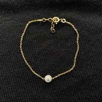 18K Goldfilled Solitär Armkette