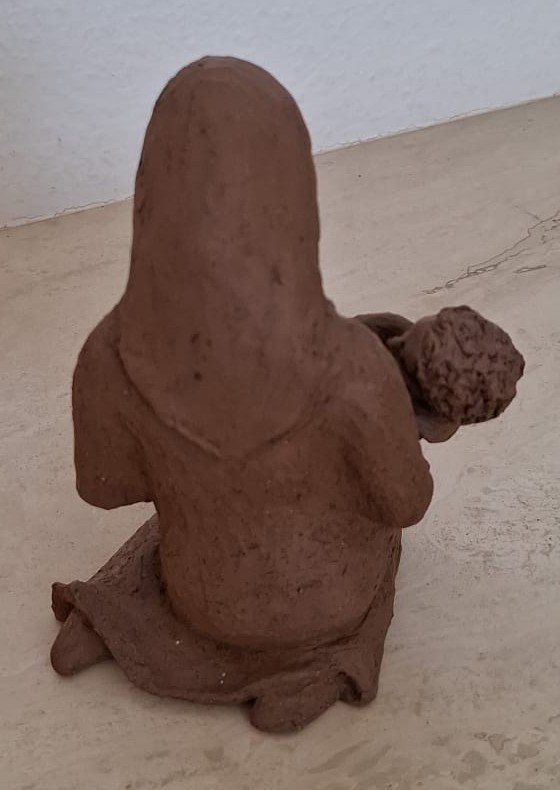 Sculture & Statue: Tonfigur Mutter mit Kind handgefertigt – Usato da Wettingen venduto da huitzilopostli 2