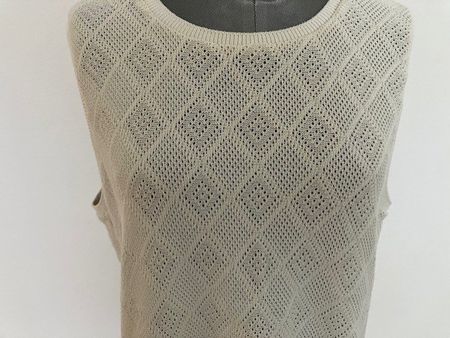 Débardeur ajouré beige, idéal pour l'été – Taille XL
