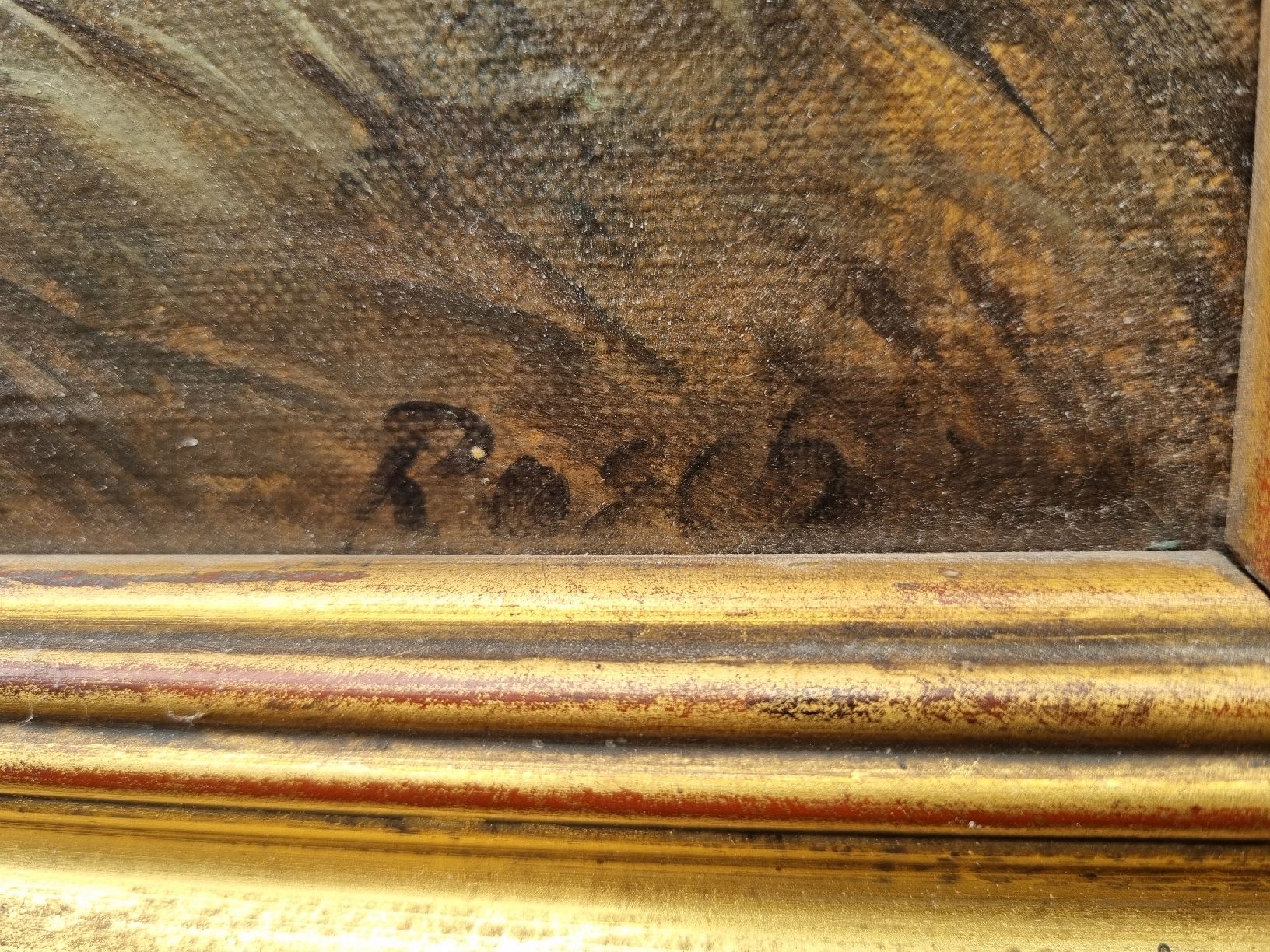 Dipinti: Bild Öl signed Rosch Amacher – Usato da Ostermundigen venduto da vintage60 1