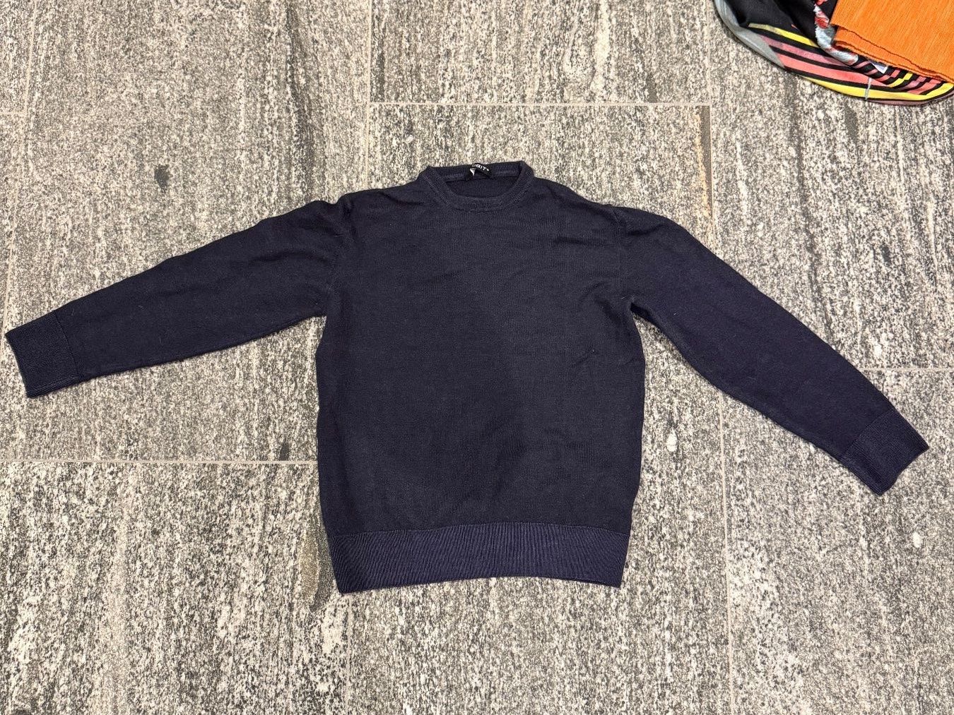 Pulls et sweat-shirts: Dark blue Exibit 100% merino wool pullover – D'occasion à S. Vittore par via_h2nb
