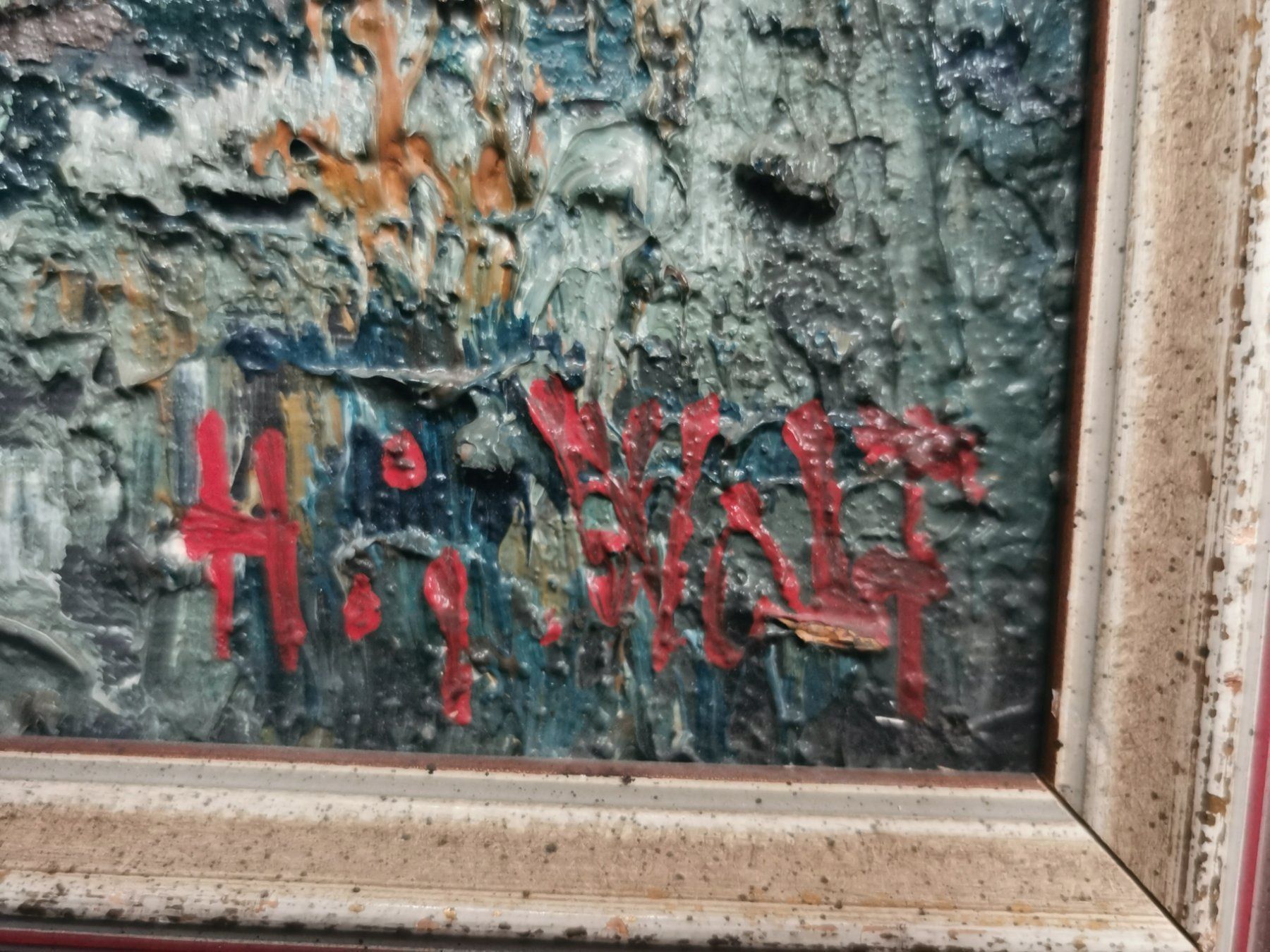 Gemälde: SIGNÉ WOLF PARIS 61 HUILE SUR TOILE – Gebraucht aus Genève von Qanil77 3