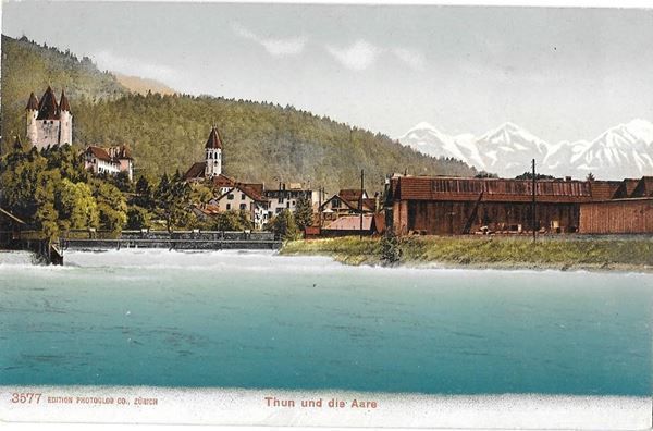 Cartoline postali: Thun und die Aare – Usato da Olten venduto da clotaldi