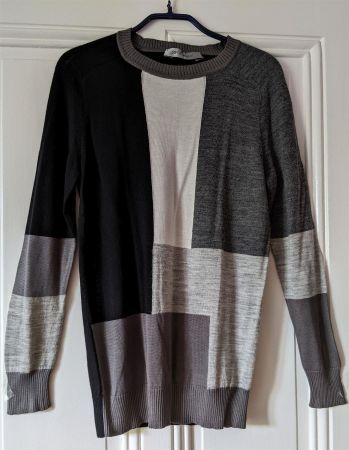 SPORTMAX : Pull patchwork laine/soie lagenlook M