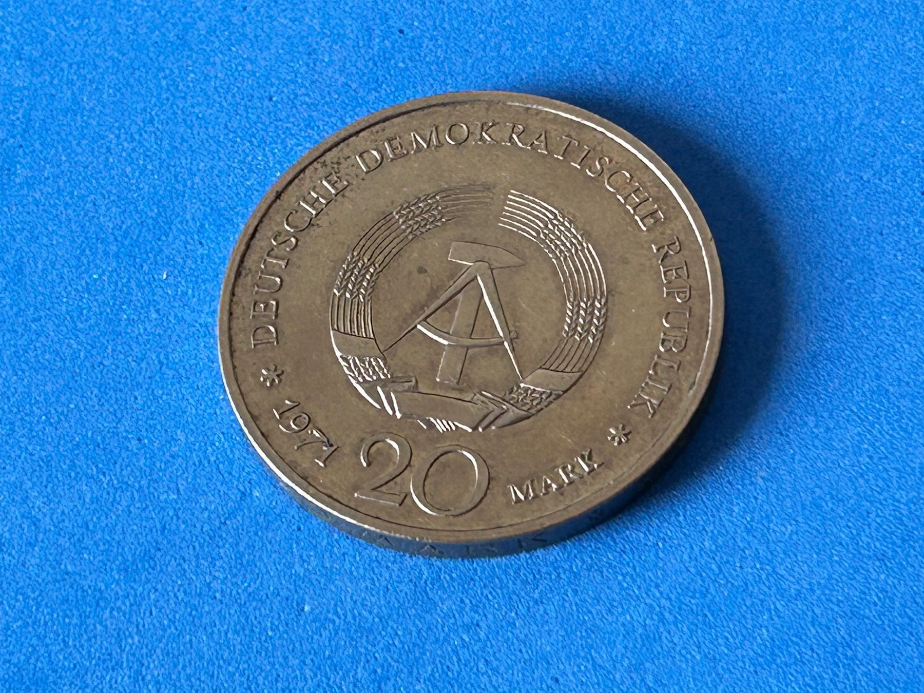 Alle Münzen: Germany - 20 Mark (Heinrich Mann) 1971 – Gebraucht aus Corcelles NE von AJKader 3