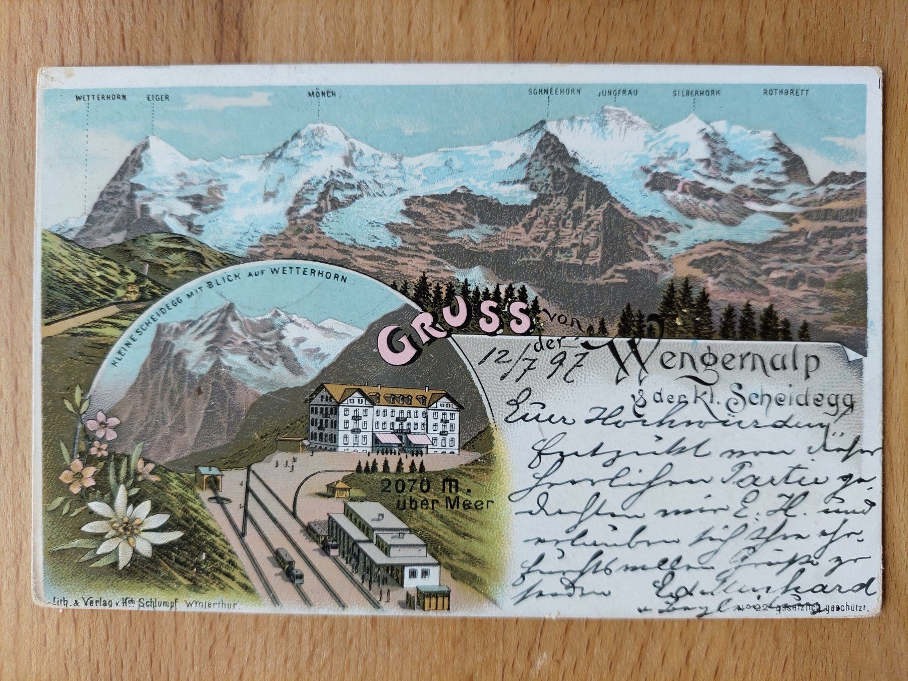 Cartes postales: AK Litho Wengernalp – D'occasion à Obfelden par Foto_Bild_Kunst_Buch