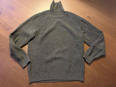 Rollkragen-Wollpullover, L, Muji Japan