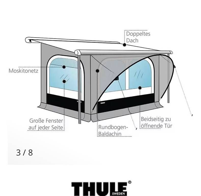 Verande & Tende da sole: Vorzelt Quickfit Thule Omnistor 260L 245/264 – Usato da Veltheim AG venduto da Gogel0