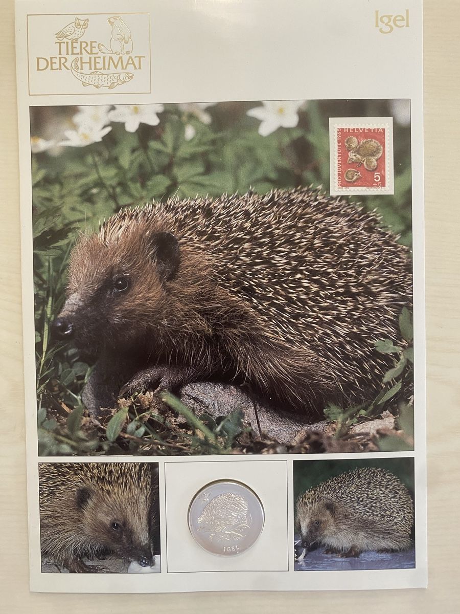 Medaillen: Numisbrief Tiere der Heimat Igel Silber 999 – Neu (gemäss Beschreibung) aus Muralto von Alex1912