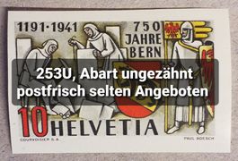 MA69) 253U, Stadt Bern Ungezähnt postfrisch selten Angeboten